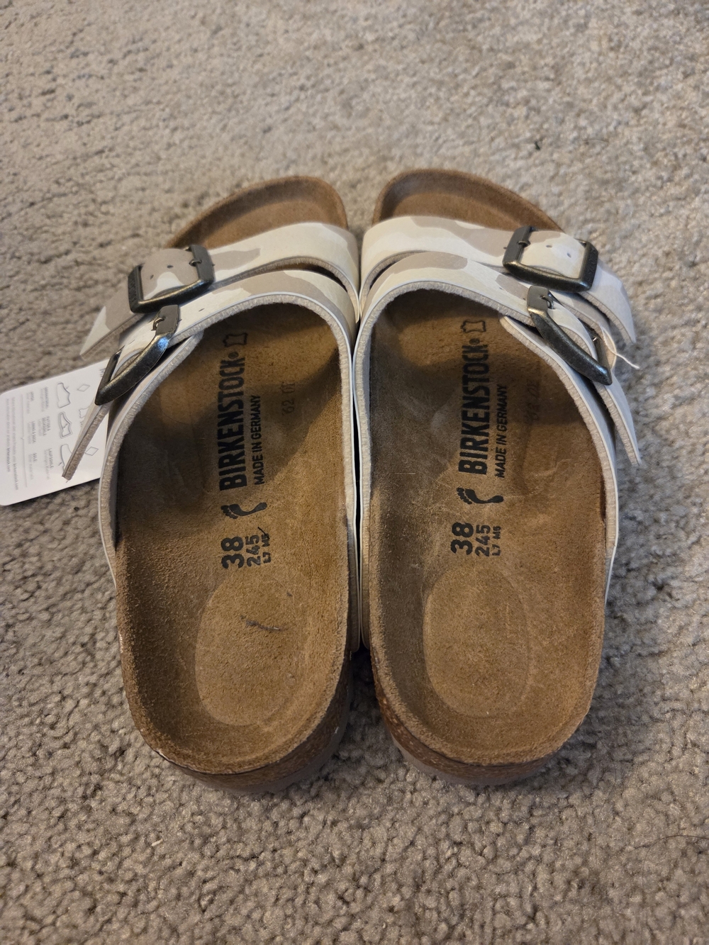 Birkenstock Womens Arizona Sandals - White Camouflage - Picture 4 of 8